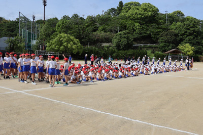 運動会練習／全校 (1)