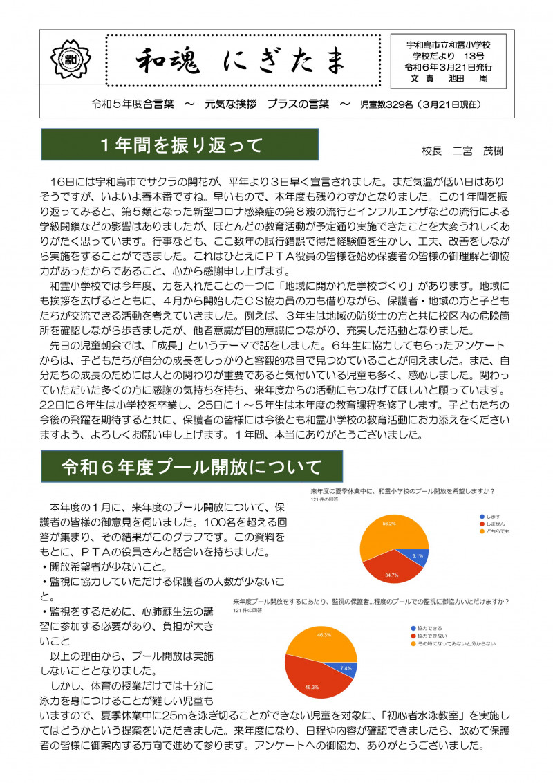 Microsoft Word - 060321　学校だより13号-001