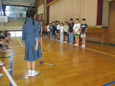 陸上記録会の壮行会 (5)